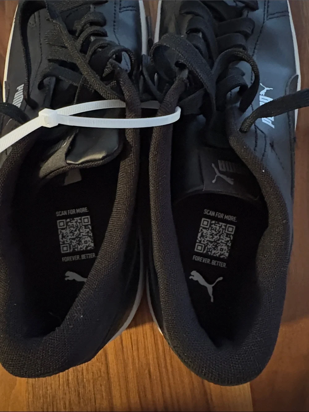 Puma Black and White Low-Top Sneakers for Men